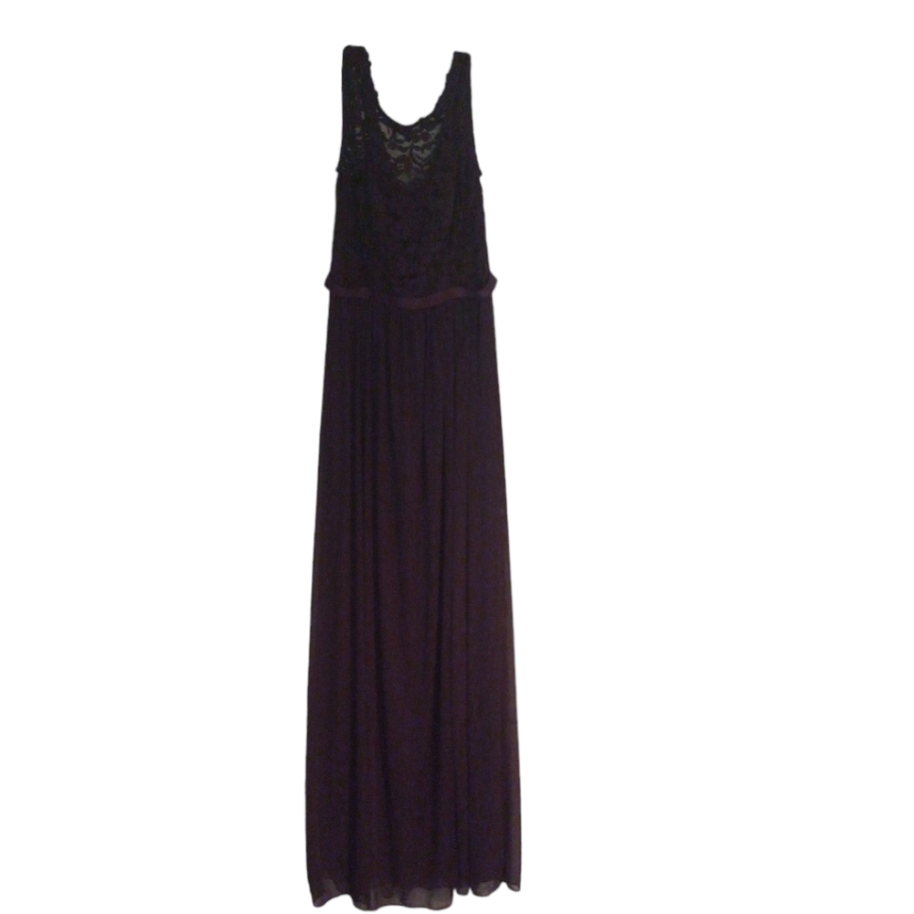 David's Bridal Plum Bridesmaid Dress